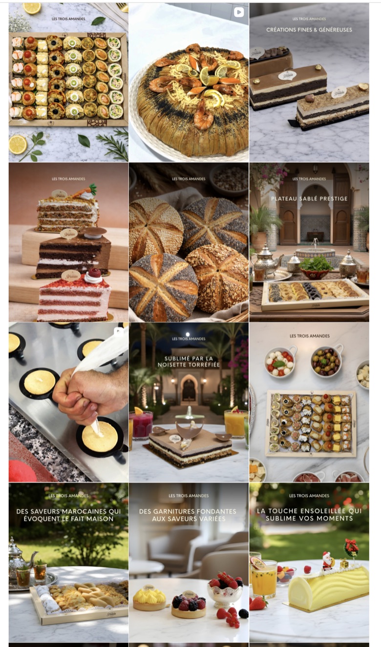 Les Trois Amandes — feed Instagram